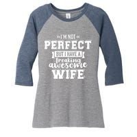 Best Wife Gift For Husband Valentines Day Women's Tri-Blend 3/4-Sleeve Raglan Shirt