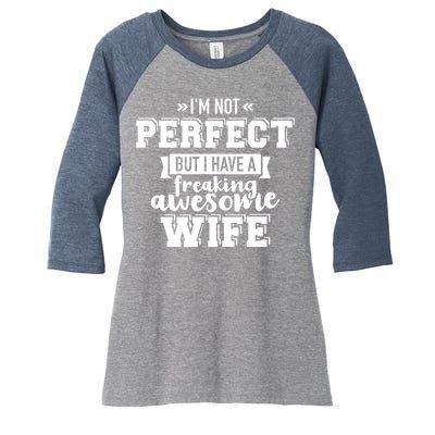 Best Wife Gift For Husband Valentines Day Women's Tri-Blend 3/4-Sleeve Raglan Shirt