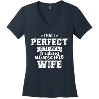 Best Wife Gift For Husband Valentines Day Women's V-Neck T-Shirt