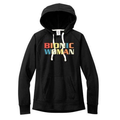 Bionic Woman Get Well Hip Replacement Surgery Recovery Women's Fleece Hoodie