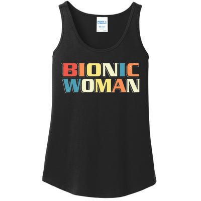 Bionic Woman Get Well Hip Replacement Surgery Recovery Ladies Essential Tank