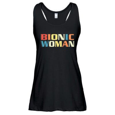 Bionic Woman Get Well Hip Replacement Surgery Recovery Ladies Essential Flowy Tank