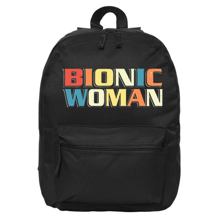 Bionic Woman Get Well Hip Replacement Surgery Recovery 16 in Basic Backpack