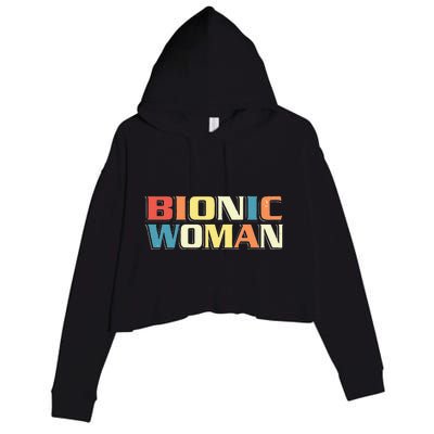 Bionic Woman Get Well Hip Replacement Surgery Recovery Crop Fleece Hoodie