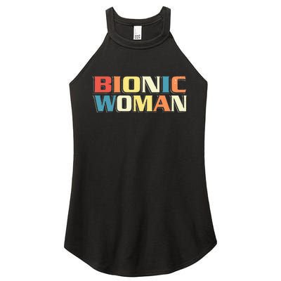 Bionic Woman Get Well Hip Replacement Surgery Recovery Women's Perfect Tri Rocker Tank