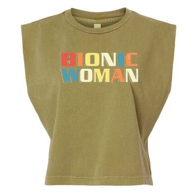 Bionic Woman Get Well Hip Replacement Surgery Recovery Garment-Dyed Women's Muscle Tee