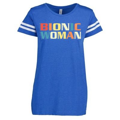 Bionic Woman Get Well Hip Replacement Surgery Recovery Enza Ladies Jersey Football T-Shirt