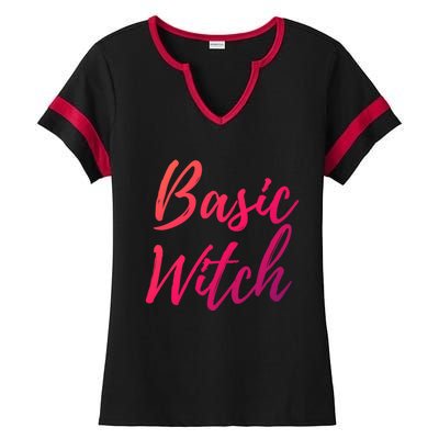 Basic Witch Gift Ladies Halftime Notch Neck Tee