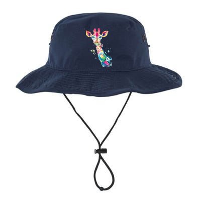 Bright Watercolor Giraffe Art Gift Design Legacy Cool Fit Booney Bucket Hat