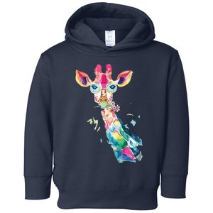 Bright Watercolor Giraffe Art Gift Design Toddler Hoodie