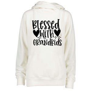 Blessed With Grand Gift Womens Funnel Neck Pullover Hood