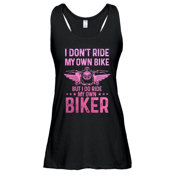 Biker Wife Girl I Ride My Own Biker Funny Motorcycle Ladies Essential Flowy Tank