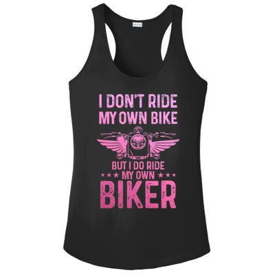 Biker Wife Girl I Ride My Own Biker Funny Motorcycle Ladies PosiCharge Competitor Racerback Tank