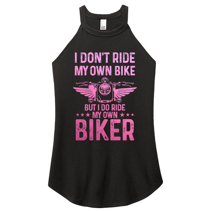 Biker Wife Girl I Ride My Own Biker Funny Motorcycle Women's Perfect Tri Rocker Tank