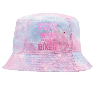 Biker Wife Girl I Ride My Own Biker Funny Motorcycle Tie-Dyed Bucket Hat