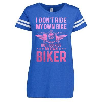 Biker Wife Girl I Ride My Own Biker Funny Motorcycle Enza Ladies Jersey Football T-Shirt