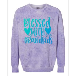 Blessed With Grand Gift Colorblast Crewneck Sweatshirt