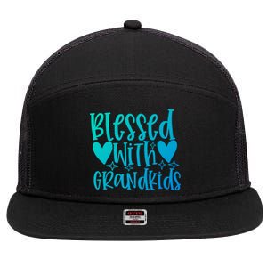 Blessed With Grand Gift 7 Panel Mesh Trucker Snapback Hat