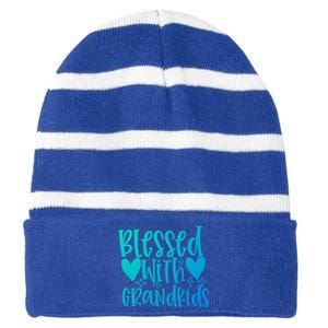 Blessed With Grand Gift Striped Beanie with Solid Band