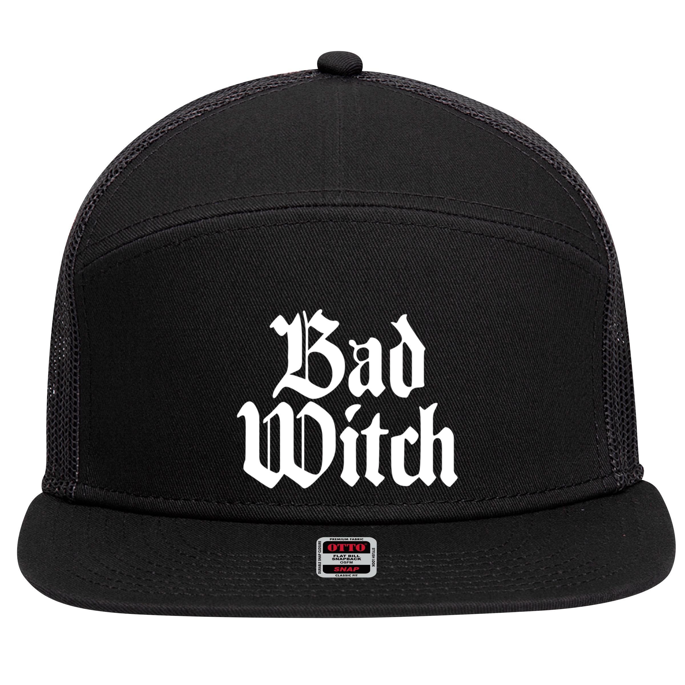 Bad Witch Good Witch Gothic Cool Gift 7 Panel Mesh Trucker Snapback Hat