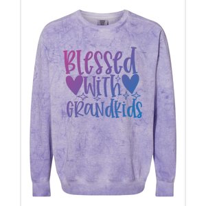 Blessed With Grand Gift Colorblast Crewneck Sweatshirt