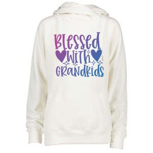 Blessed With Grand Gift Womens Funnel Neck Pullover Hood