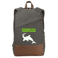 Burdened With Glorious Porpoise Cotton Canvas Backpack