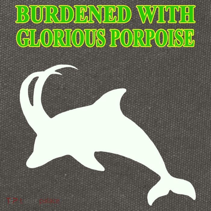 Burdened With Glorious Porpoise Cotton Canvas Backpack