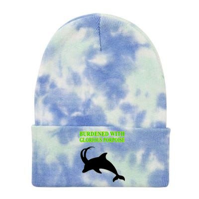 Burdened With Glorious Porpoise Tie Dye 12in Knit Beanie