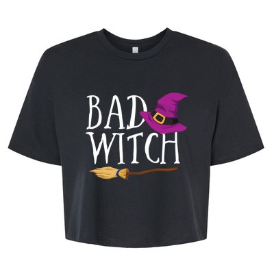 Bad Witch Good Witch Halloween Bestie Matching Bff Gift Bella+Canvas Jersey Crop Tee