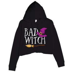 Bad Witch Good Witch Halloween Bestie Matching Bff Gift Crop Fleece Hoodie