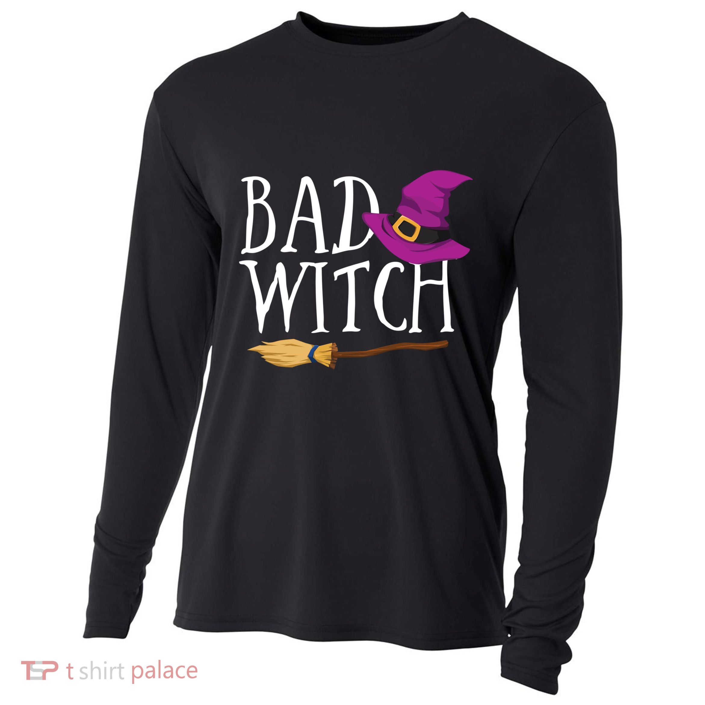 Bad Witch Good Witch Halloween Bestie Matching Bff Gift Cooling Performance Long Sleeve Crew