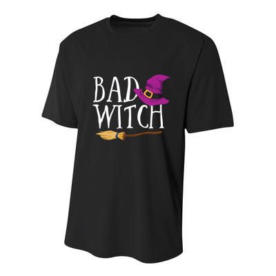 Bad Witch Good Witch Halloween Bestie Matching Bff Gift Youth Performance Sprint T-Shirt