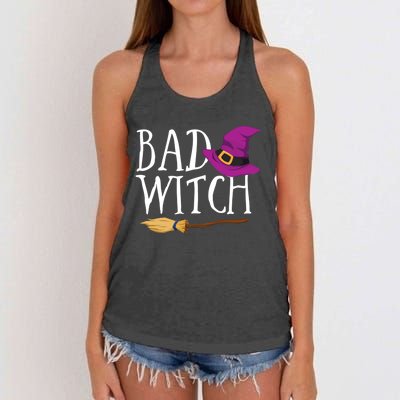 Bad Witch Good Witch Halloween Bestie Matching Bff Gift Women's Knotted Racerback Tank