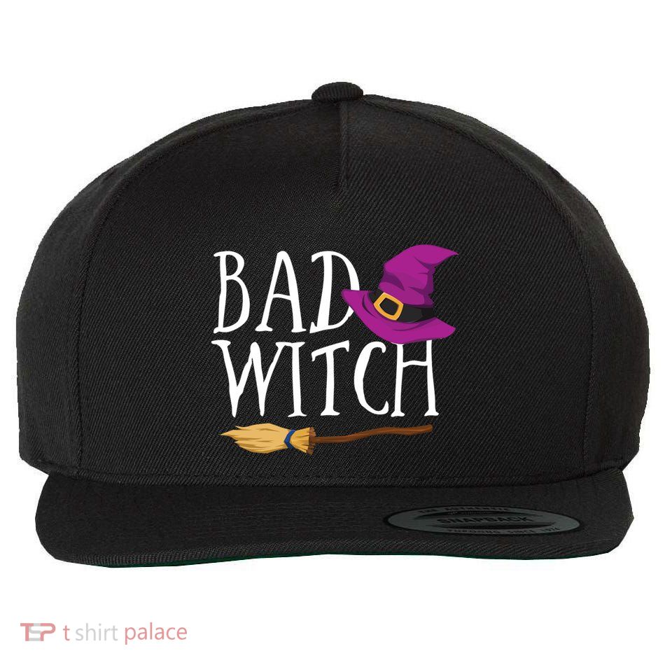 Bad Witch Good Witch Halloween Bestie Matching Bff Gift Wool Snapback Cap