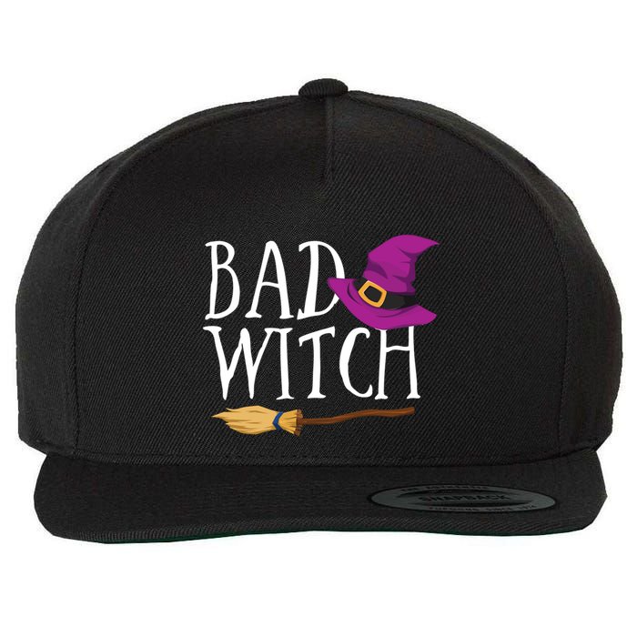 Bad Witch Good Witch Halloween Bestie Matching Bff Gift Wool Snapback Cap