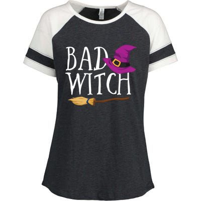 Bad Witch Good Witch Halloween Bestie Matching Bff Gift Enza Ladies Jersey Colorblock Tee