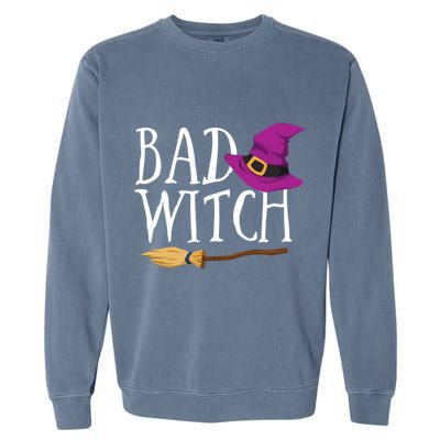 Bad Witch Good Witch Halloween Bestie Matching Bff Gift Garment-Dyed Sweatshirt