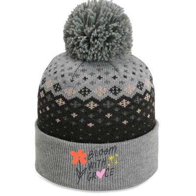 Bloom With Grace Summer Quote The Baniff Cuffed Pom Beanie