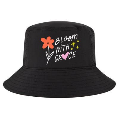 Bloom With Grace Summer Quote Cool Comfort Performance Bucket Hat