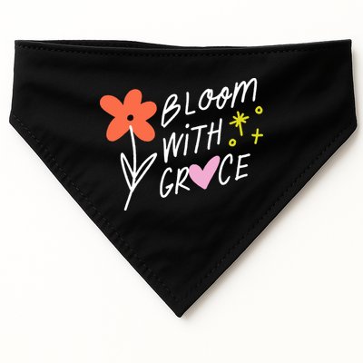 Bloom With Grace Summer Quote USA-Made Doggie Bandana
