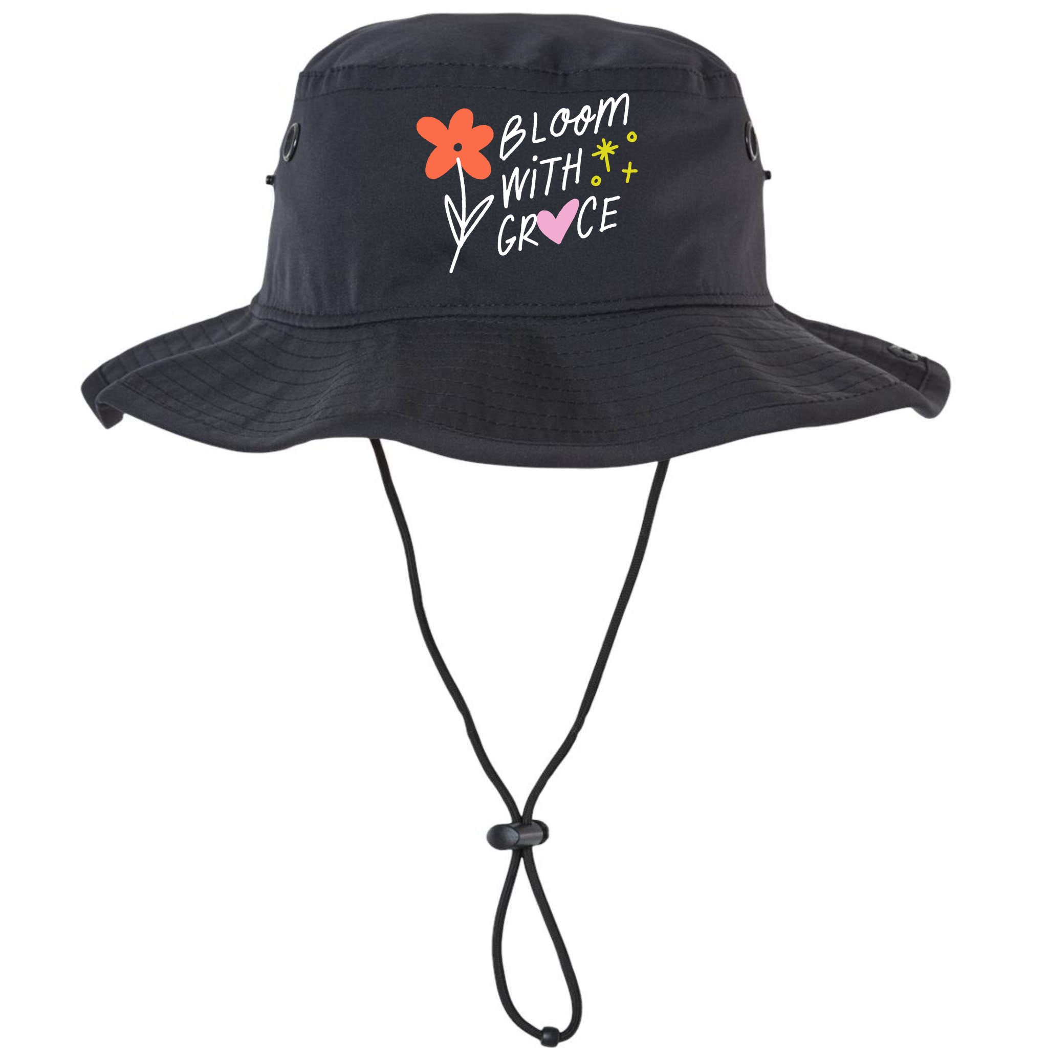 Bloom With Grace Summer Quote Bucket Hat