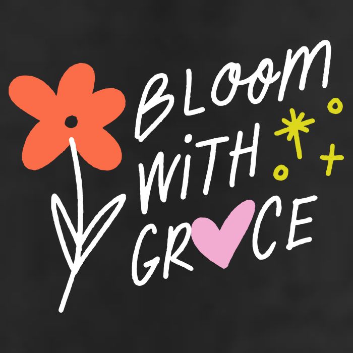 Bloom With Grace Summer Quote Trucker Hat