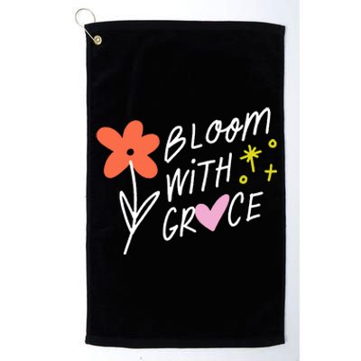 Bloom With Grace Summer Quote Platinum Collection Golf Towel