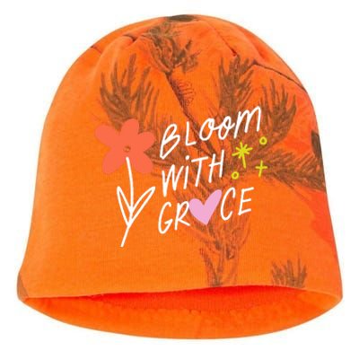 Bloom With Grace Summer Quote Kati - Camo Knit Beanie