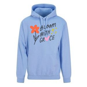 Bloom With Grace Summer Quote Unisex Surf Hoodie