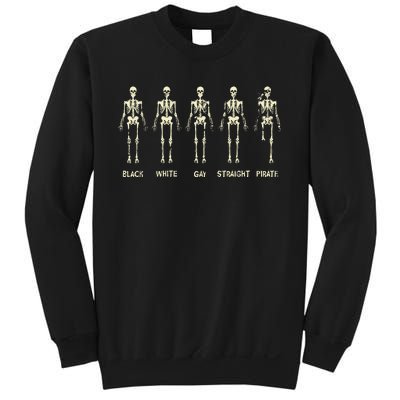 Black White Gay Straight Pirate Skeleton Human Right Sweatshirt