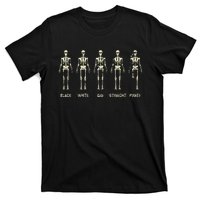 Black White Gay Straight Pirate Skeleton Human Right T-Shirt