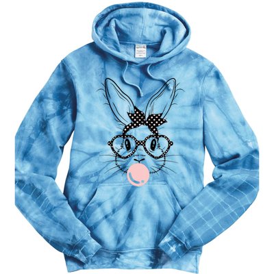 Bunny With Glasses Bubble Gum happy Easter Day Tie Dye Hoodie