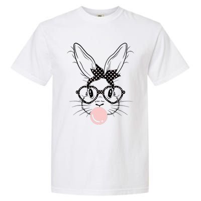 Bunny With Glasses Bubble Gum happy Easter Day Garment-Dyed Heavyweight T-Shirt